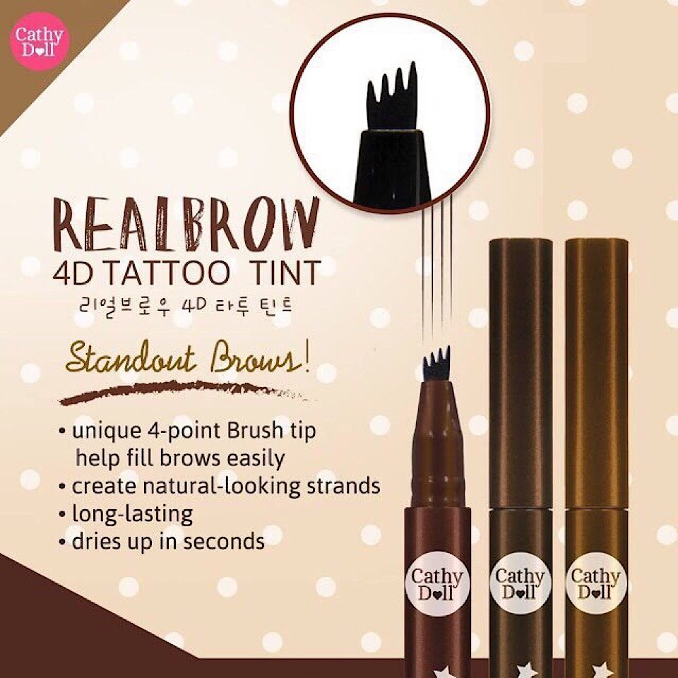 BÚT KẺ CHÂN MÀY DẠNG SỢI CATHY DOLL REAL BROW 4D TINT 